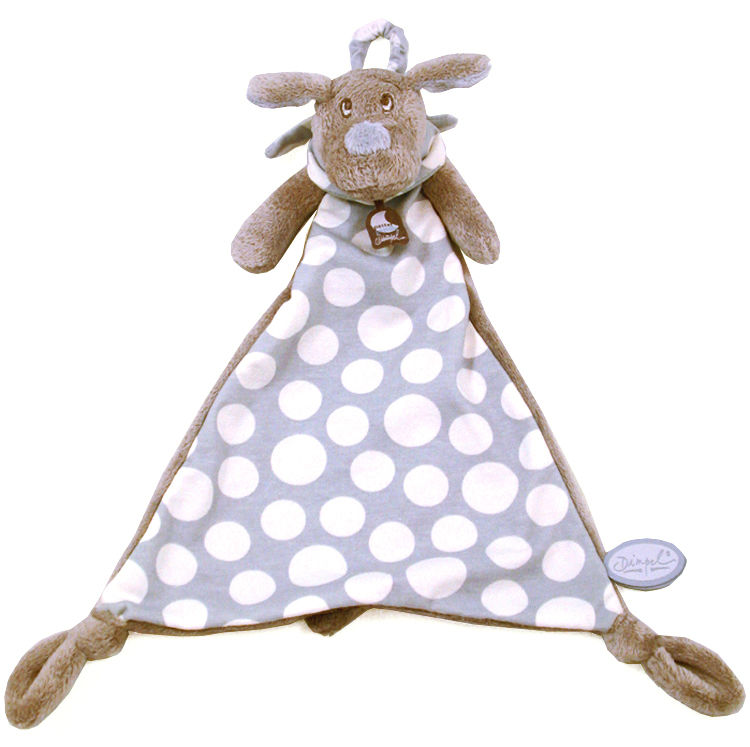  pastel et pastille fifi chien attache-sucette bleu beige 